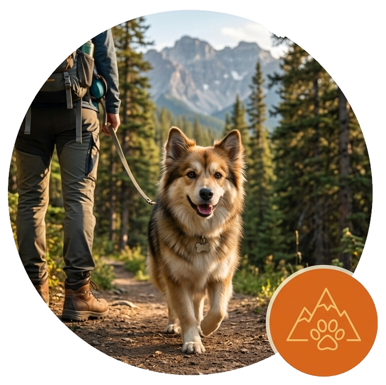 dog hiking